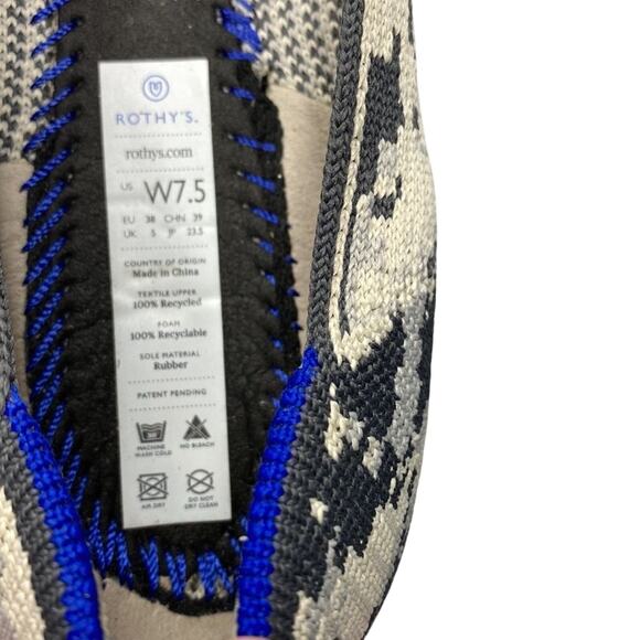 Limited edition Retired Rothy's Ash Gray Camo Flats Size 7.5 - Picture 4 of 4